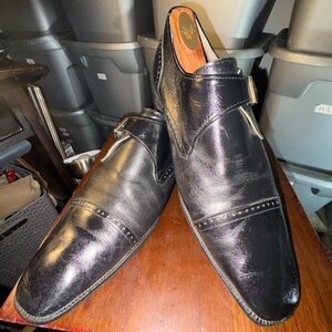 Giorgio Brutini Black Leather Cap Toe Oxford Dress Shoes Men’s  9D(121)